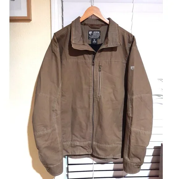 KUHL Burr Canvas Jacket Patina Dye Men's Style 1052 Dark Khaki - Picture 2 of 9